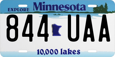 MN license plate 844UAA