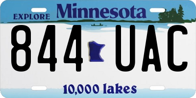 MN license plate 844UAC