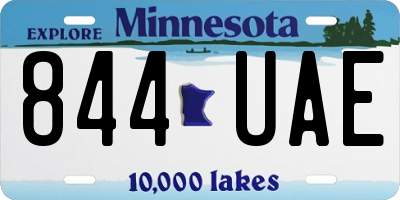 MN license plate 844UAE