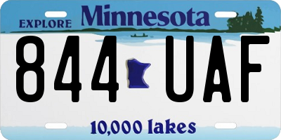 MN license plate 844UAF