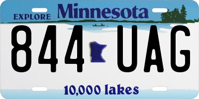 MN license plate 844UAG