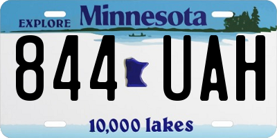 MN license plate 844UAH