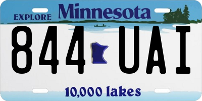MN license plate 844UAI