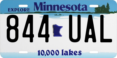 MN license plate 844UAL