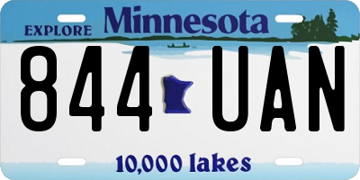 MN license plate 844UAN