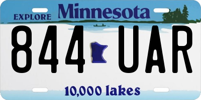 MN license plate 844UAR