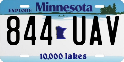 MN license plate 844UAV