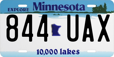 MN license plate 844UAX