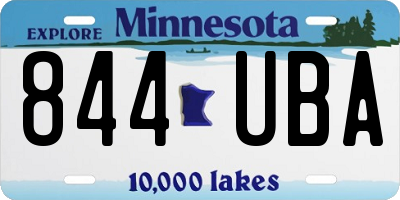 MN license plate 844UBA