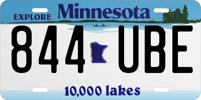 MN license plate 844UBE