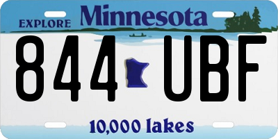 MN license plate 844UBF