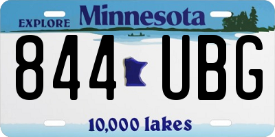 MN license plate 844UBG