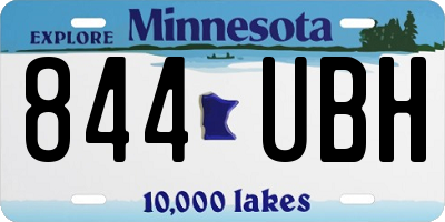 MN license plate 844UBH