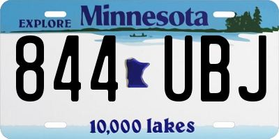 MN license plate 844UBJ