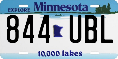 MN license plate 844UBL