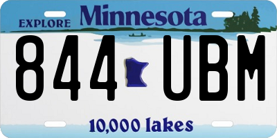 MN license plate 844UBM