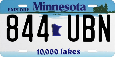 MN license plate 844UBN