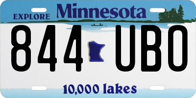 MN license plate 844UBO