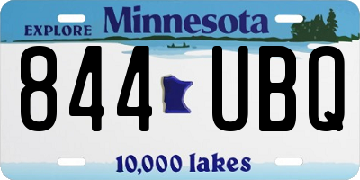MN license plate 844UBQ