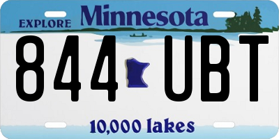 MN license plate 844UBT