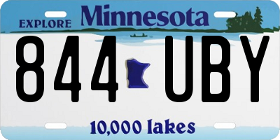 MN license plate 844UBY