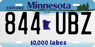 MN license plate 844UBZ