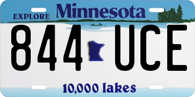 MN license plate 844UCE