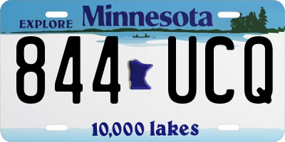 MN license plate 844UCQ