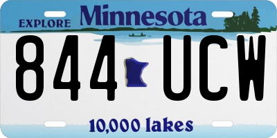 MN license plate 844UCW