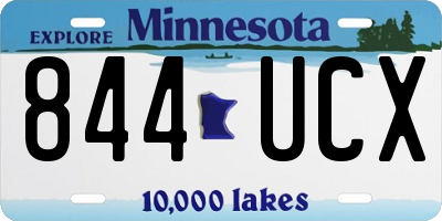 MN license plate 844UCX