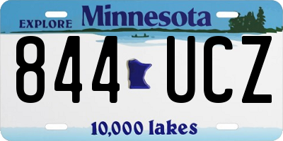 MN license plate 844UCZ