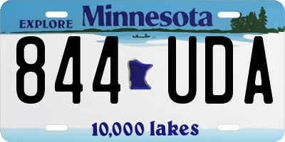 MN license plate 844UDA