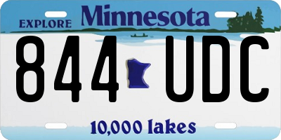 MN license plate 844UDC