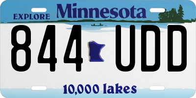 MN license plate 844UDD