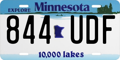 MN license plate 844UDF