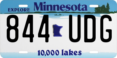 MN license plate 844UDG