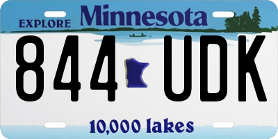 MN license plate 844UDK