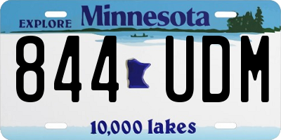 MN license plate 844UDM