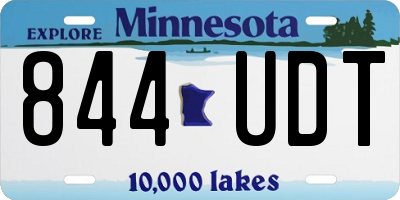 MN license plate 844UDT