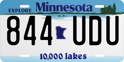 MN license plate 844UDU