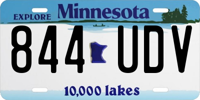 MN license plate 844UDV