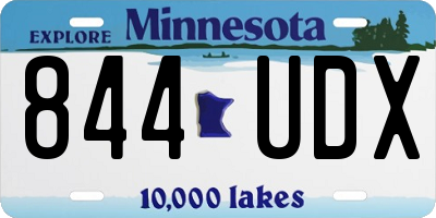 MN license plate 844UDX