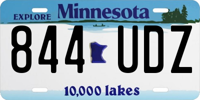 MN license plate 844UDZ