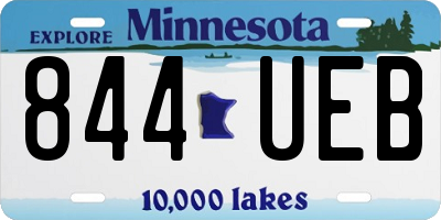 MN license plate 844UEB