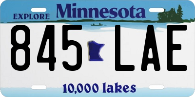 MN license plate 845LAE