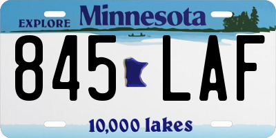 MN license plate 845LAF