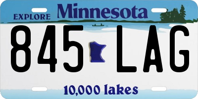 MN license plate 845LAG