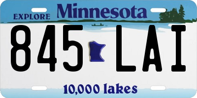 MN license plate 845LAI