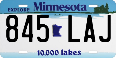 MN license plate 845LAJ