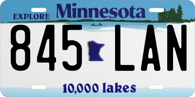 MN license plate 845LAN